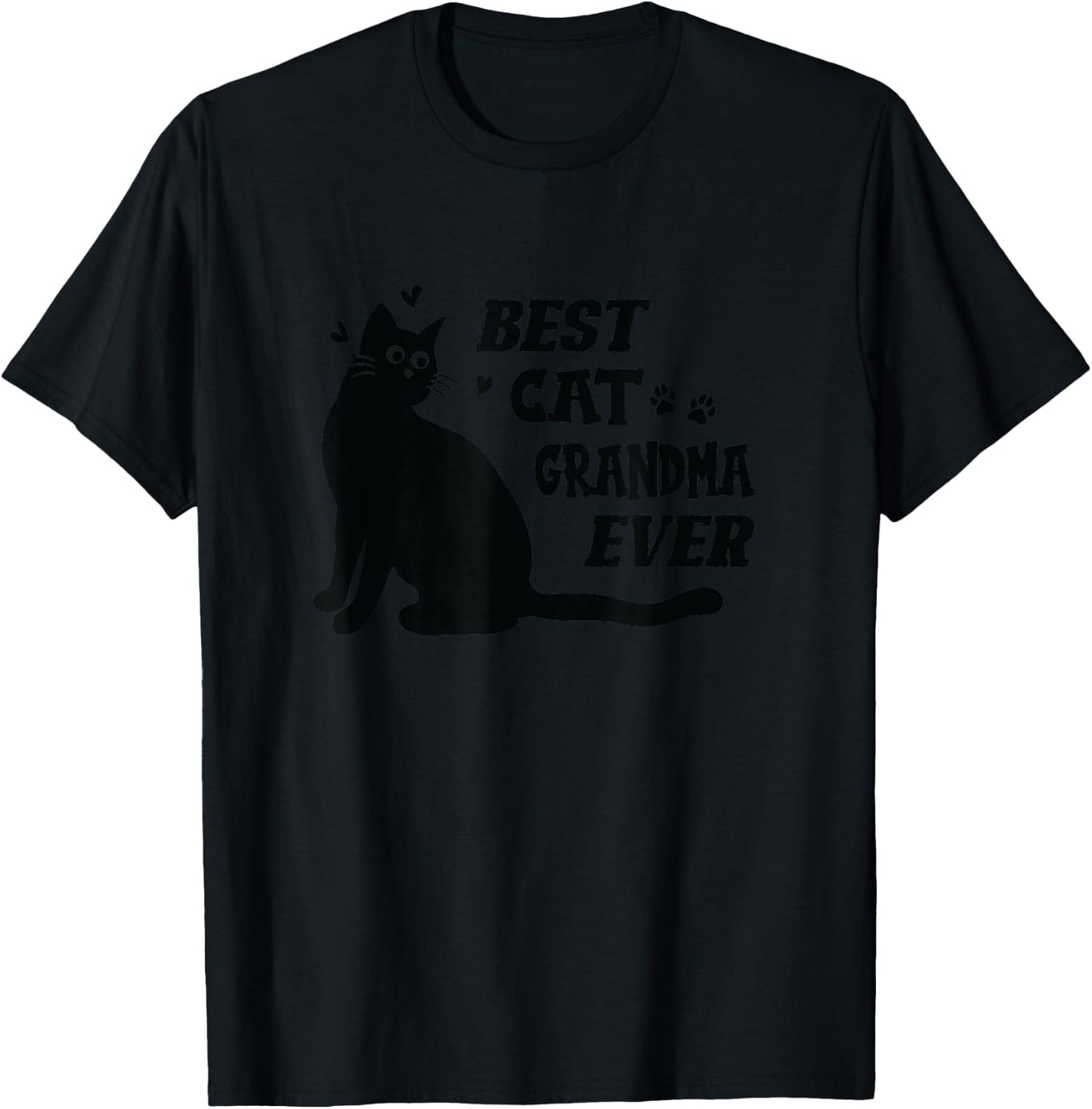 Best Cat Grandma Ever Grandmother and Cats T-Shirt - T-Shirt | Black