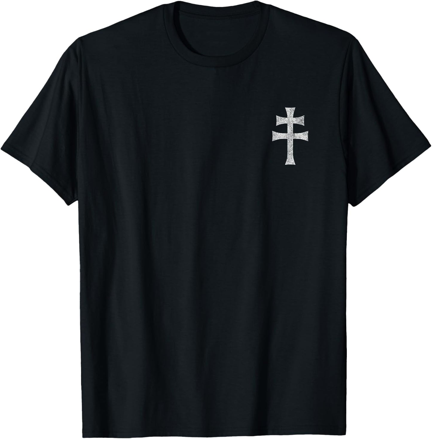 Cross of Lorraine Anjouu PATRIARCHAL Cross T-Shirt - T-Shirt | Black