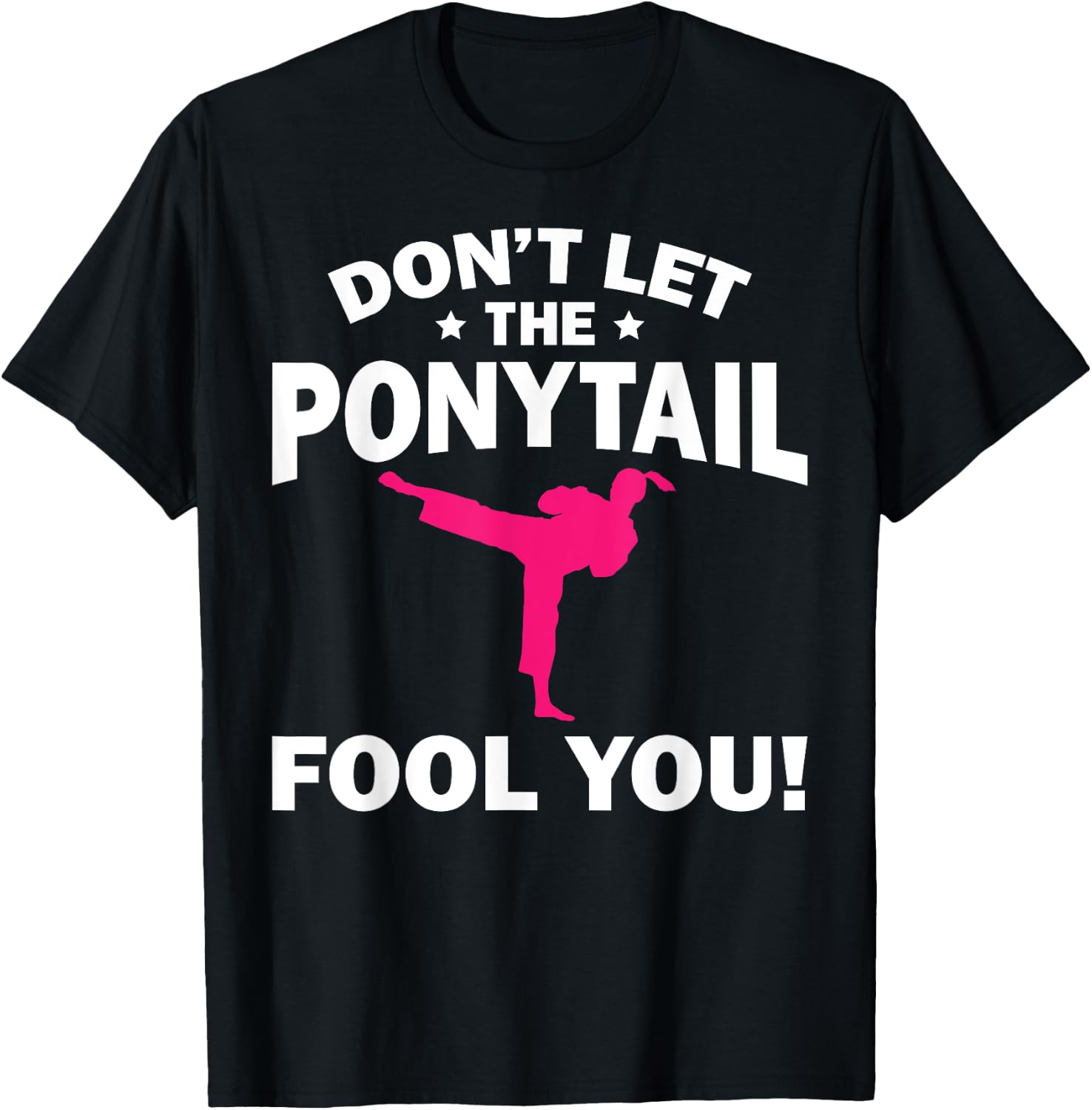 Funny Girl Karate Design Kids Women Kickboxing Black Belt T-Shirt - T-Shirt | Black