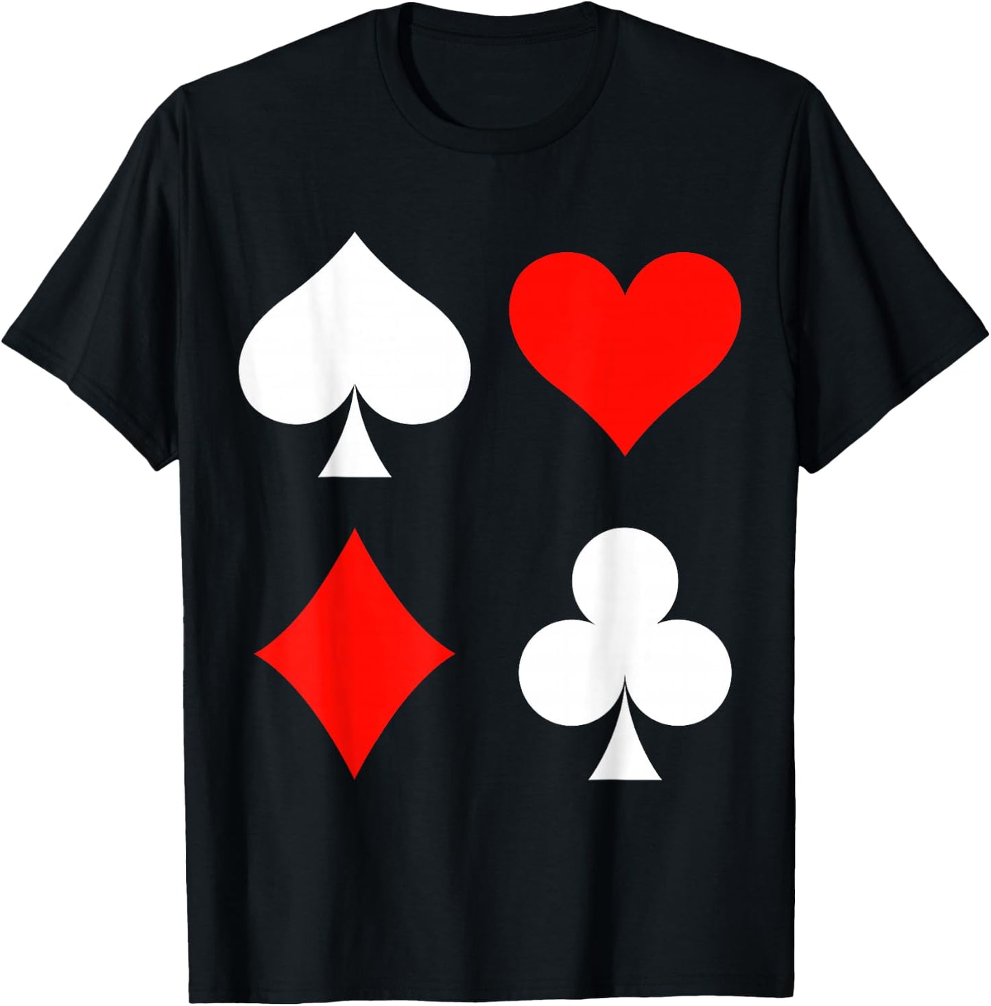 Playing Cards Skat Card Game Poker Costume Carnival Fancy Dress , black T-Shirt - T-Shirt | Black
