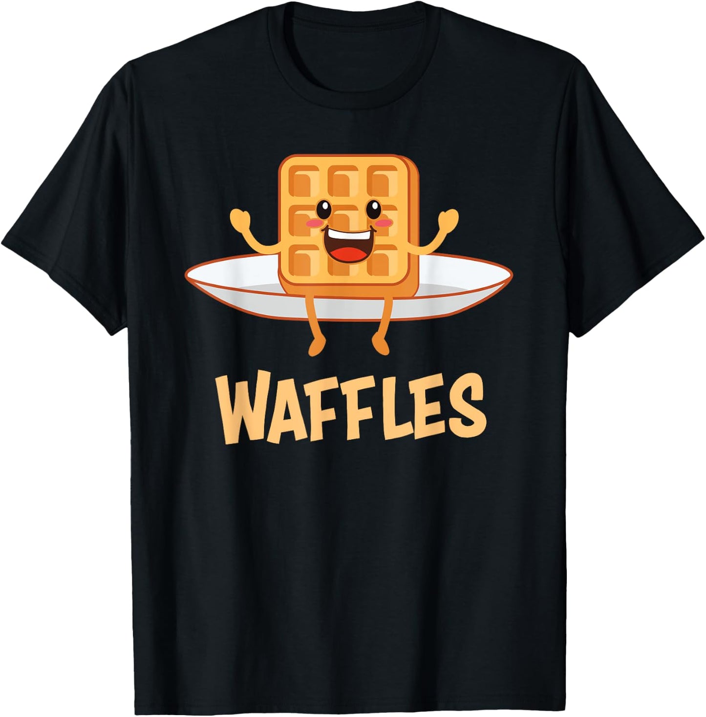 Chicken & Waffles Matching Couple Halloween Best Friends T-Shirt - T-Shirt | Black