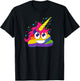 Rainbow Unicorn Poop Funny Cute kawaii kids adults Gift T-Shirt - T-Shirt | Black