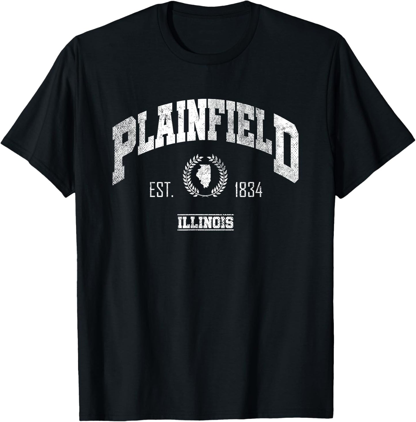 Plainfield IL | Illinois | Vintage Throwback T-Shirt - T-Shirt | Black