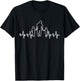 with German Text "Papa von zwei Jungs" Heartbeat Retro Father with 2 Sons, black T-Shirt - T-Shirt | Black