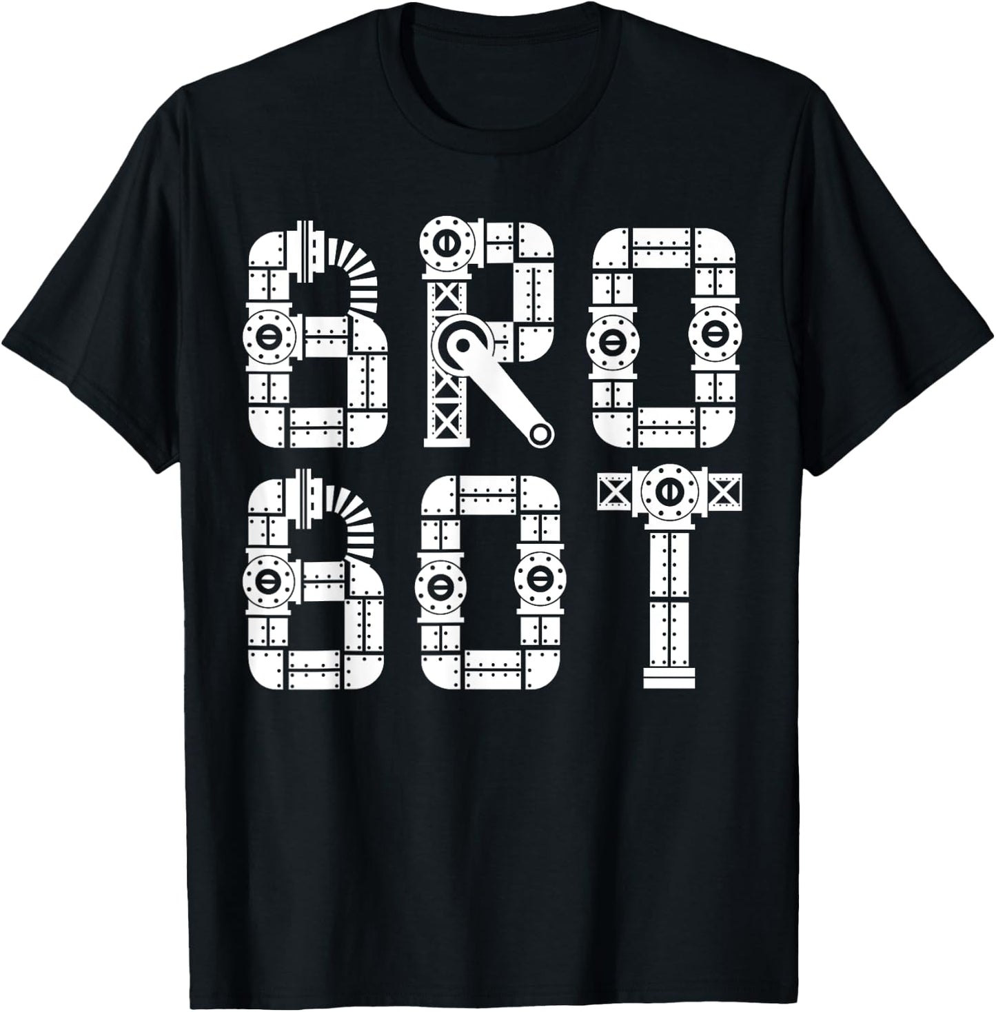 Matching Family Robot | Brother | Bro Bot T-Shirt - T-Shirt | Black