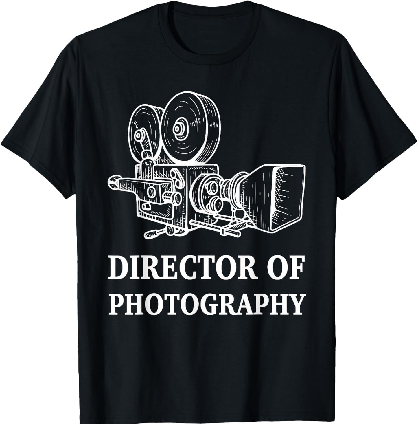 Vintage Movie Camera Cinematography Director Photography DP T-Shirt - T-Shirt | Black