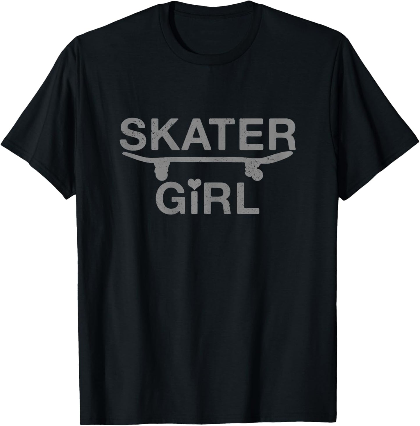 Skater Girl Skateboard Skating Funny Gift T-Shirt - T-Shirt | Black