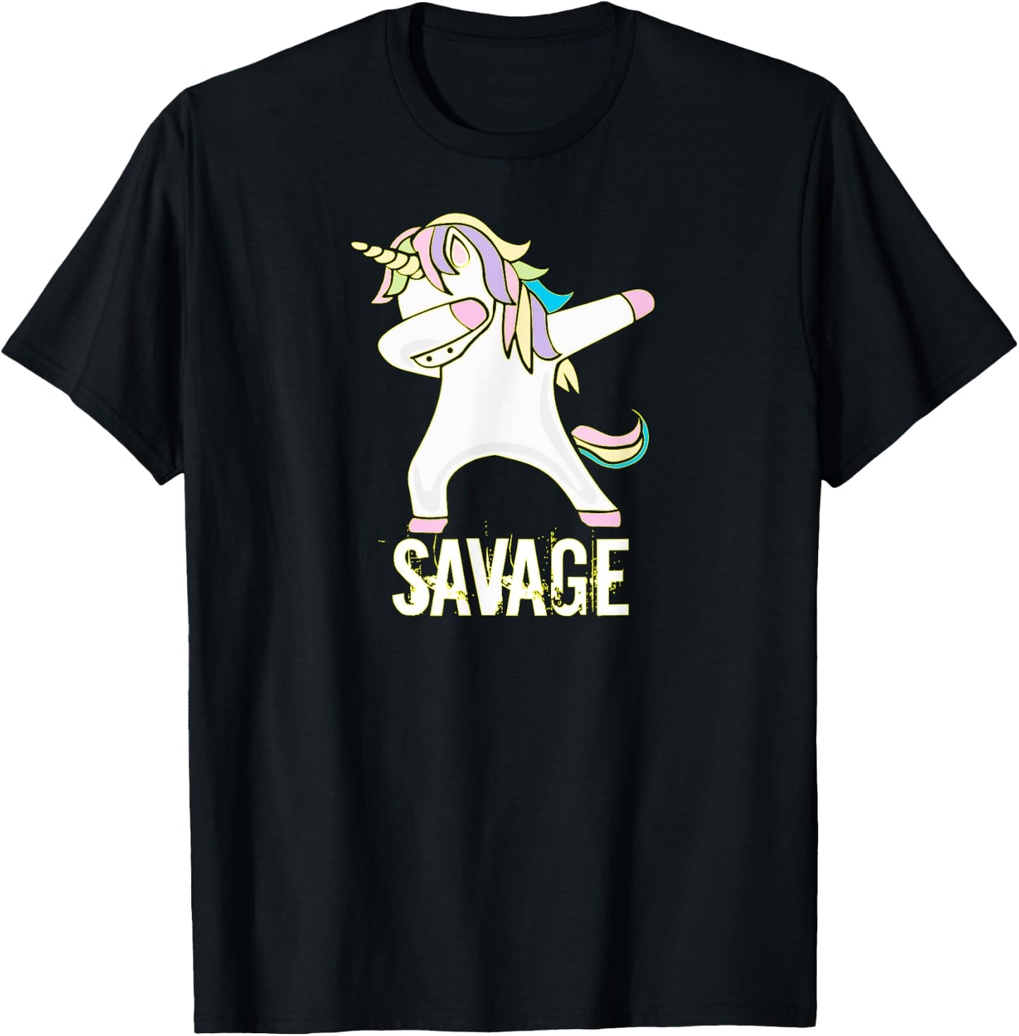 Savage Unicorn Shirt for Youth Adult Women Girls T-Shirt - T-Shirt | Black