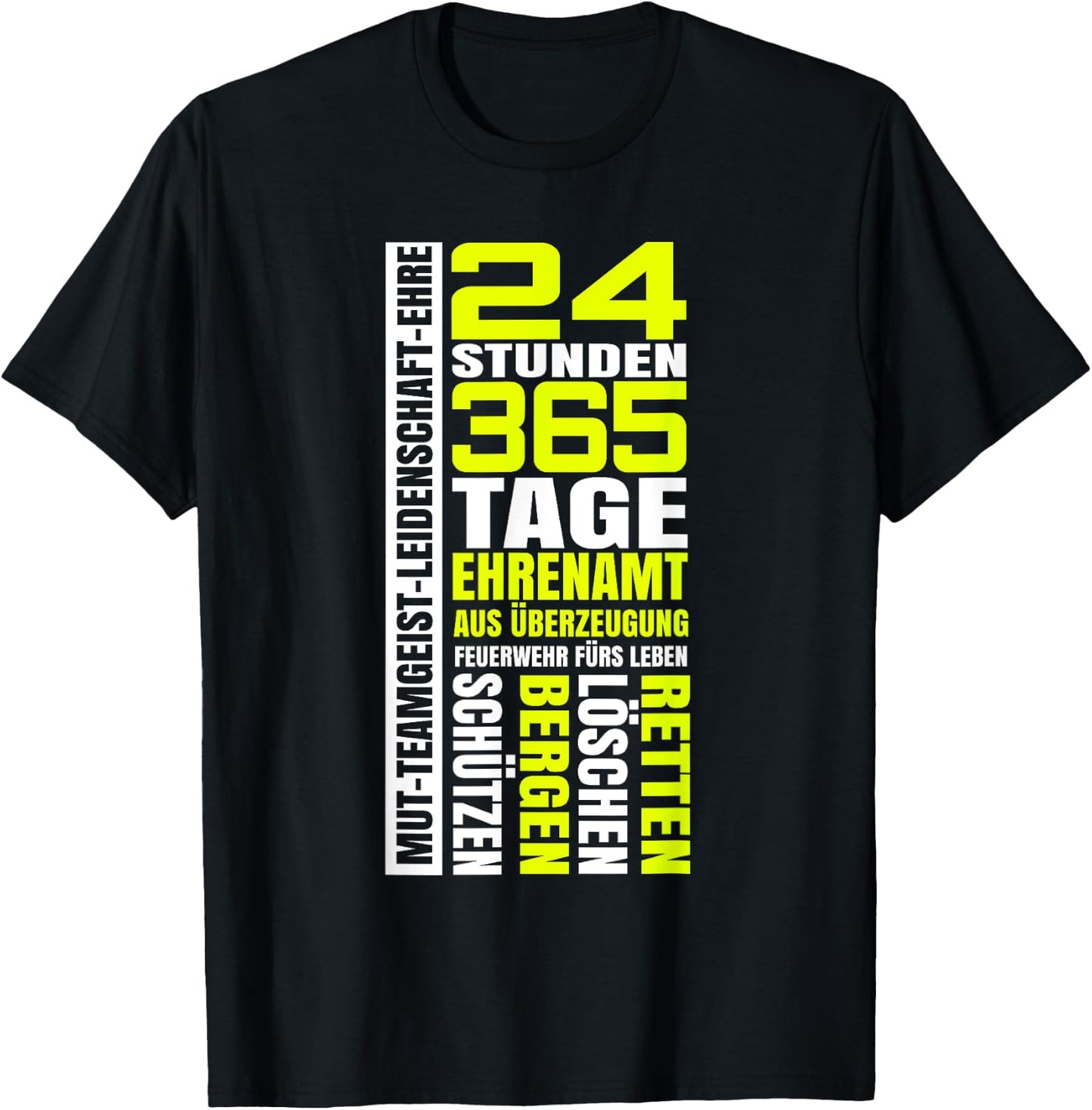 Fire Brigade Volunteer Uniform Fire Group 112 Fireman , black T-Shirt - T-Shirt | Black
