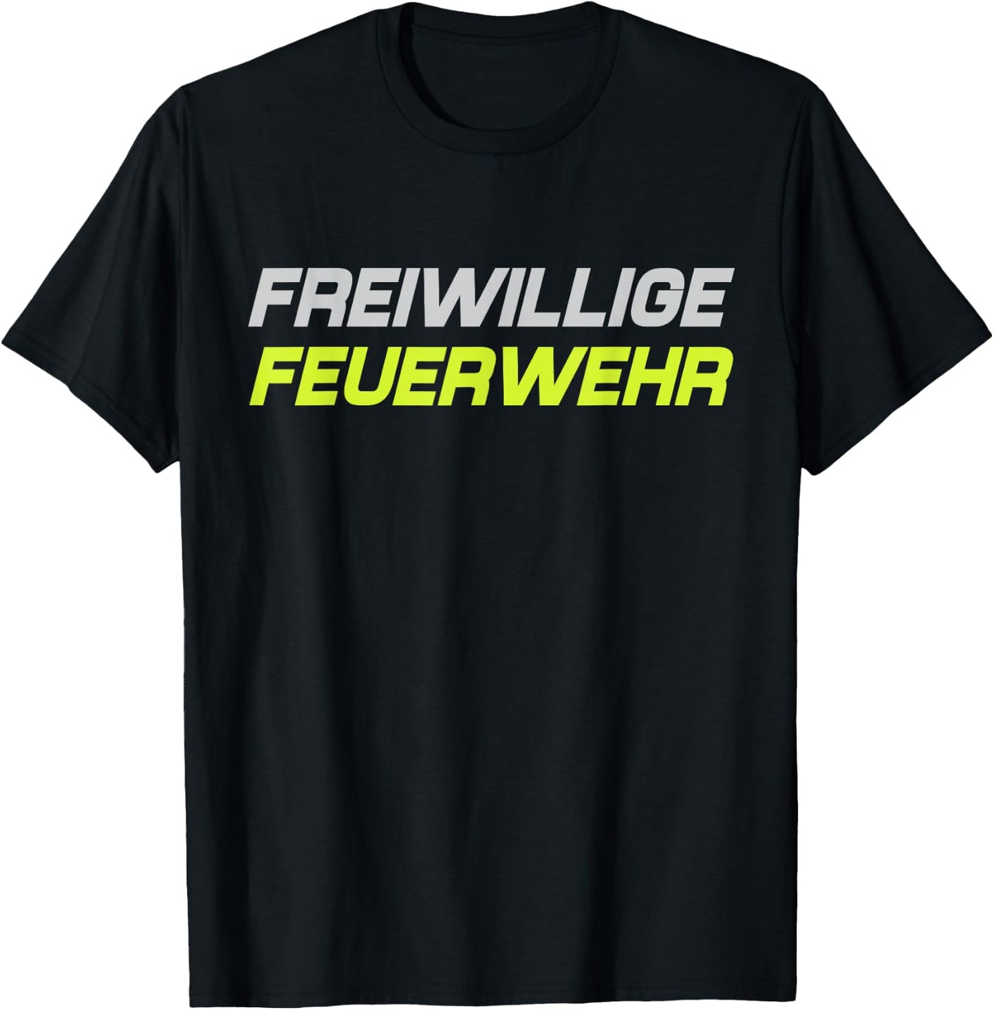 Feuerwehr Freiwillige 112 Feuerwehrmann Uniform Löschgruppe T-Shirt - T-Shirt | Black