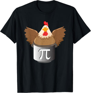 Chicken Pot Pi - Funny Pi Math Lover Math Teacher Math Geek T-Shirt - T-Shirt | Black