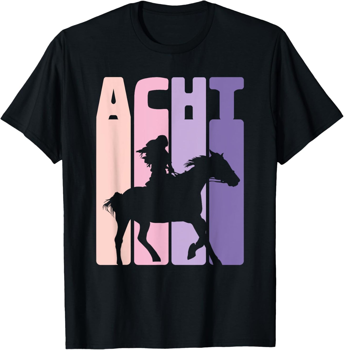 Children's 8th Birthday Rider Horse Fan 8 Years Girls , black T-Shirt - T-Shirt | Black
