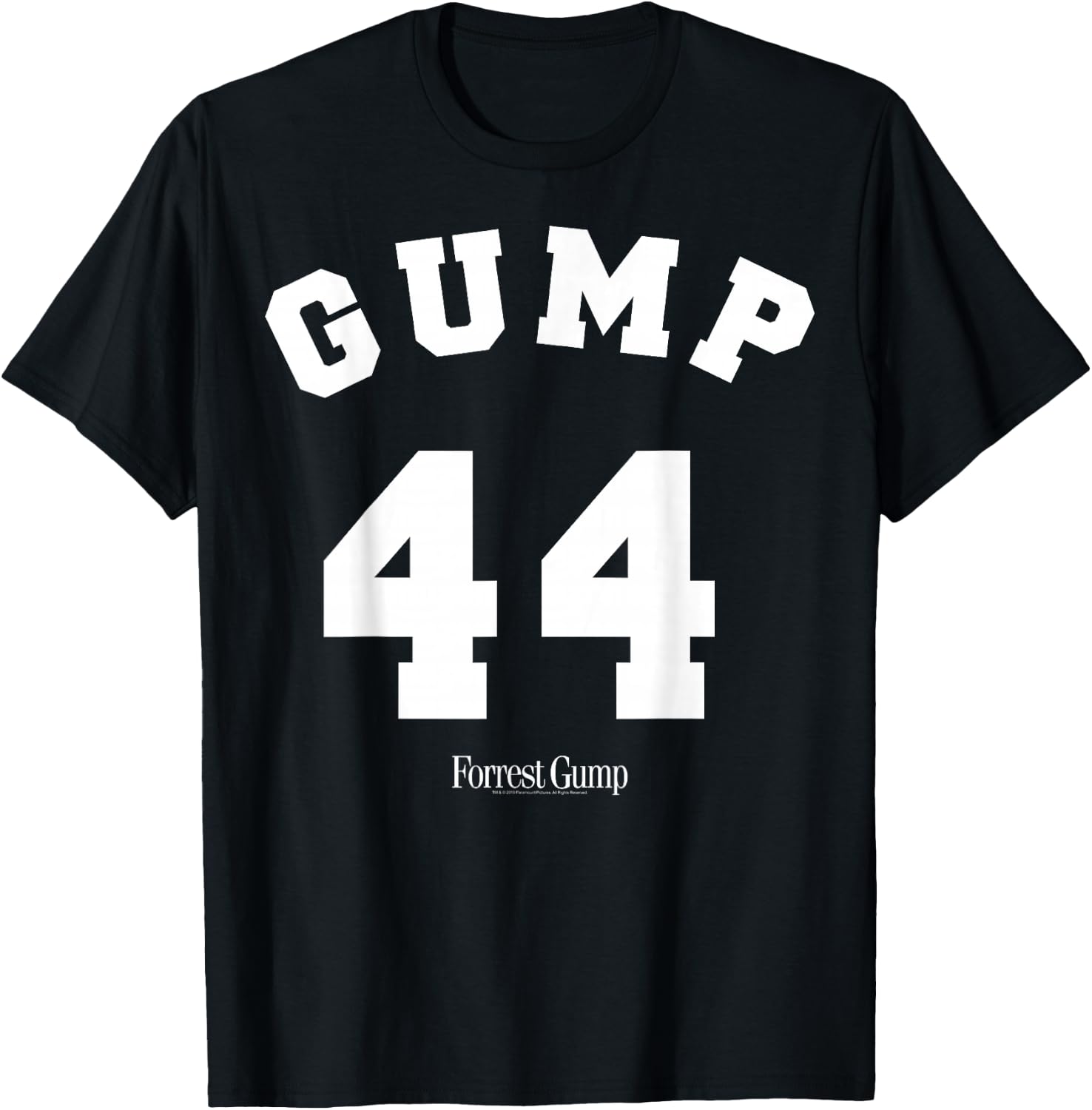 Forrest Gump 44 University Jersey T-Shirt - T-Shirt | Black