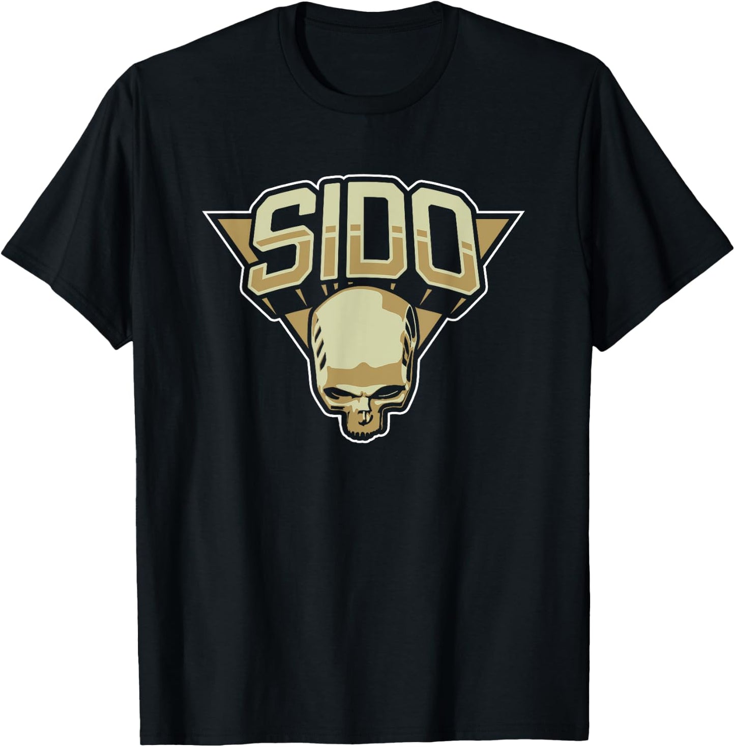 SIDO Women's Skull Black Oversize Skull Pattern Classic with Skull Pattern Small EU Regular Small T-Shirt - T-Shirt | Black