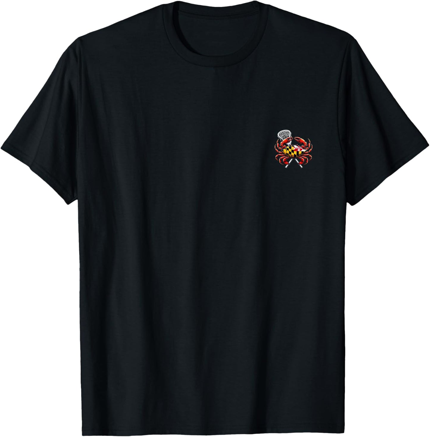 Maryland Lacrosse Crab Sports Enthusiast Fan T-Shirt - T-Shirt | Black