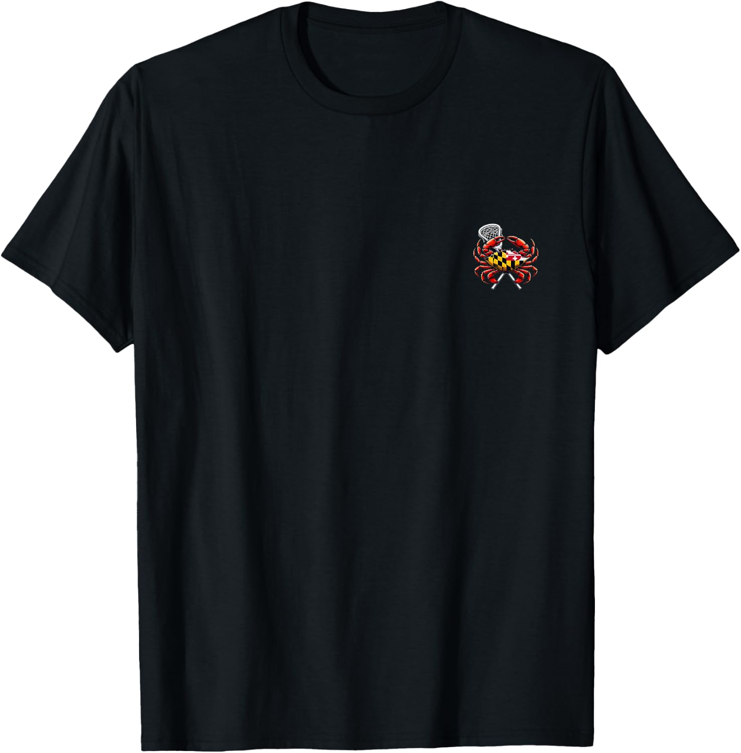 Maryland Lacrosse Crab Sports Enthusiast Fan T-Shirt - T-Shirt | Black