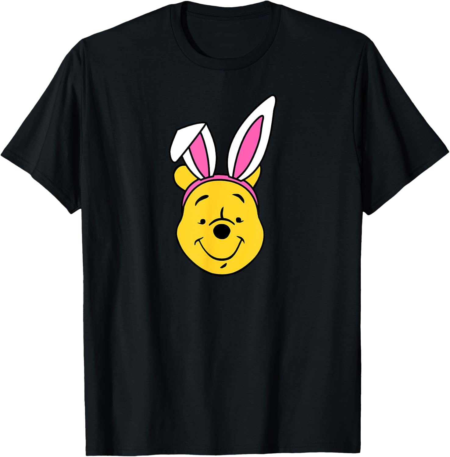 Amazon Essentials Disney Winnie the Pooh Spring Easter Bunny Ears T-Shirt - T-Shirt | Black