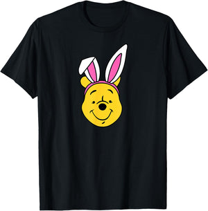 Amazon Essentials Disney Winnie the Pooh Spring Easter Bunny Ears T-Shirt - T-Shirt | Black