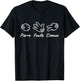 Humor Chifoumi Stone Leaf Scissors Hand Game , Black, S T-Shirt - T-Shirt | Black