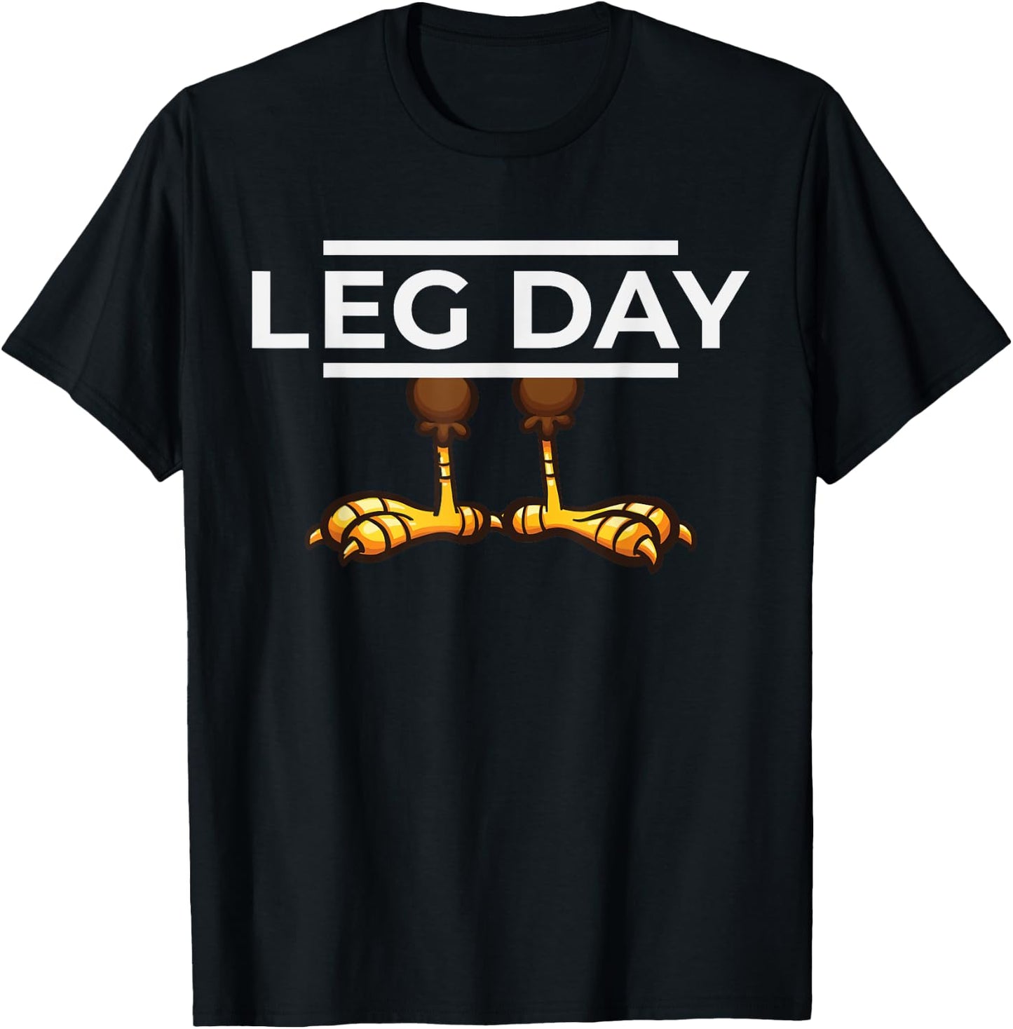 Leg Day Workout Shirt Thanksgiving T-Shirt - T-Shirt | Black