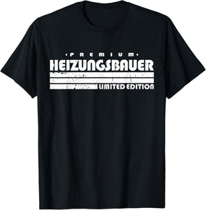 Men's Radiator Builder Limited Edition Funny Heating Construction , black T-Shirt - T-Shirt | Black