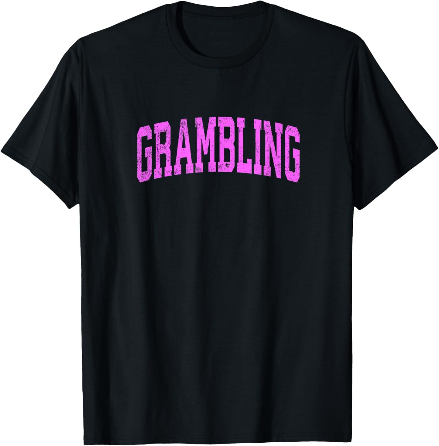 Grambling Louisiana LA Vintage Athletic Sports Pink Design T-Shirt - T-Shirt | Black