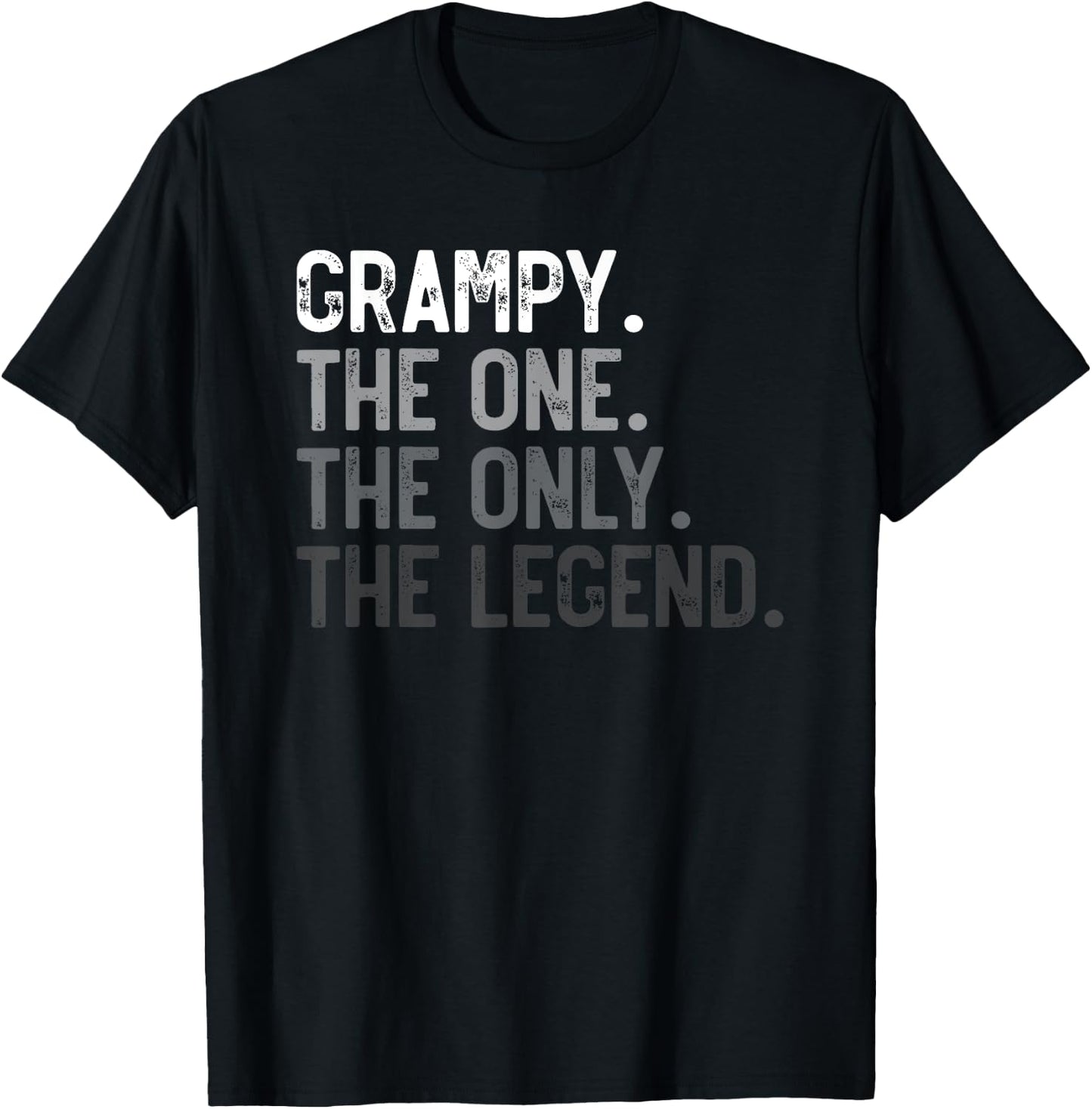 Grampy One Only Legend Father's Day for Papa Grandpa T-Shirt - T-Shirt | Black
