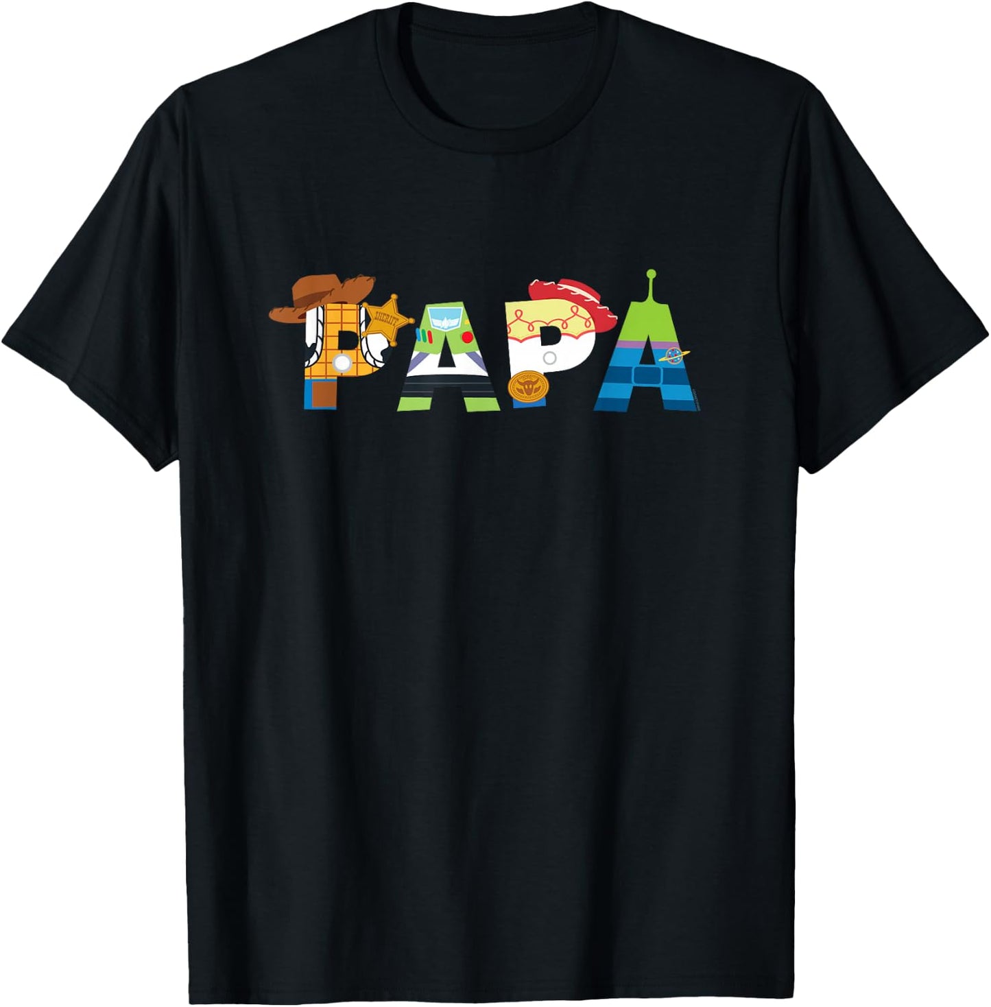 Disney and Pixar's Toy Story Papa Father's Day Dad Birthday , Black, S T-Shirt - T-Shirt | Black