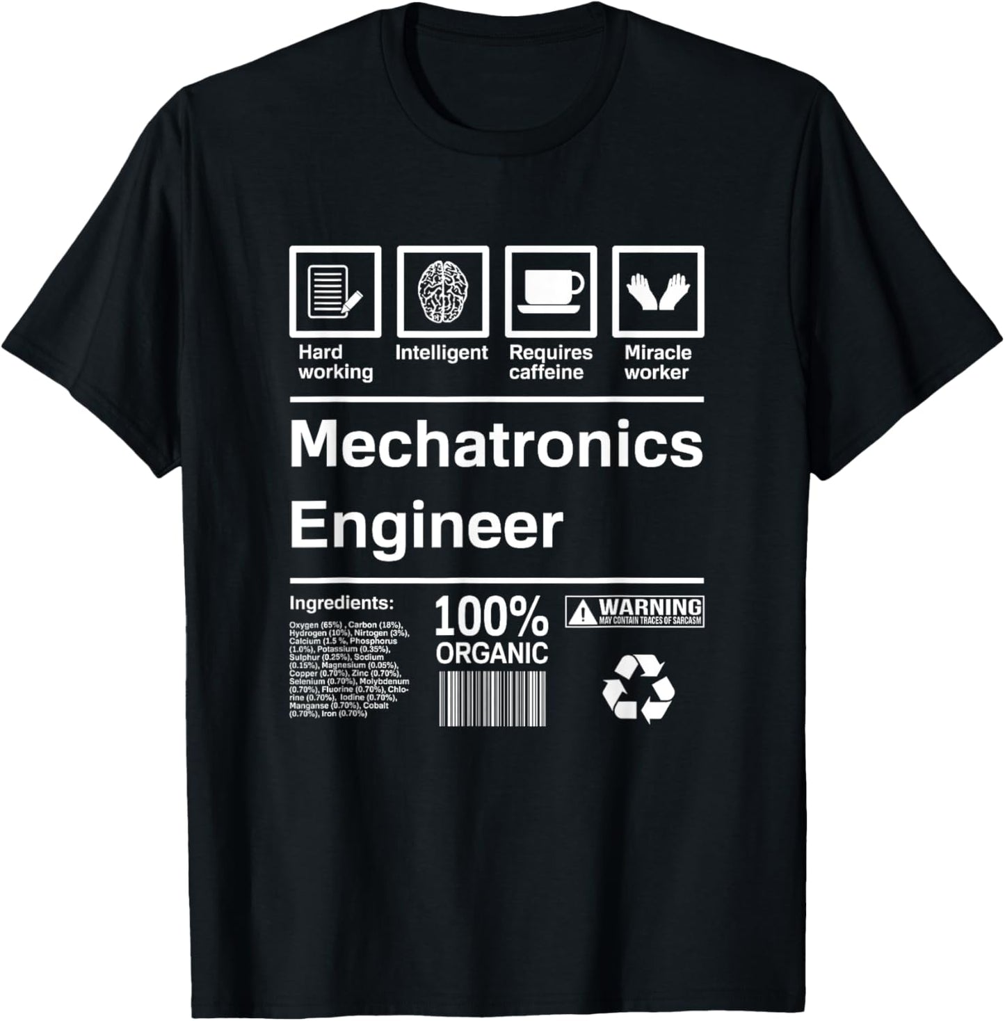 Mechatronics Engineer Gift T-Shirt - T-Shirt | Black