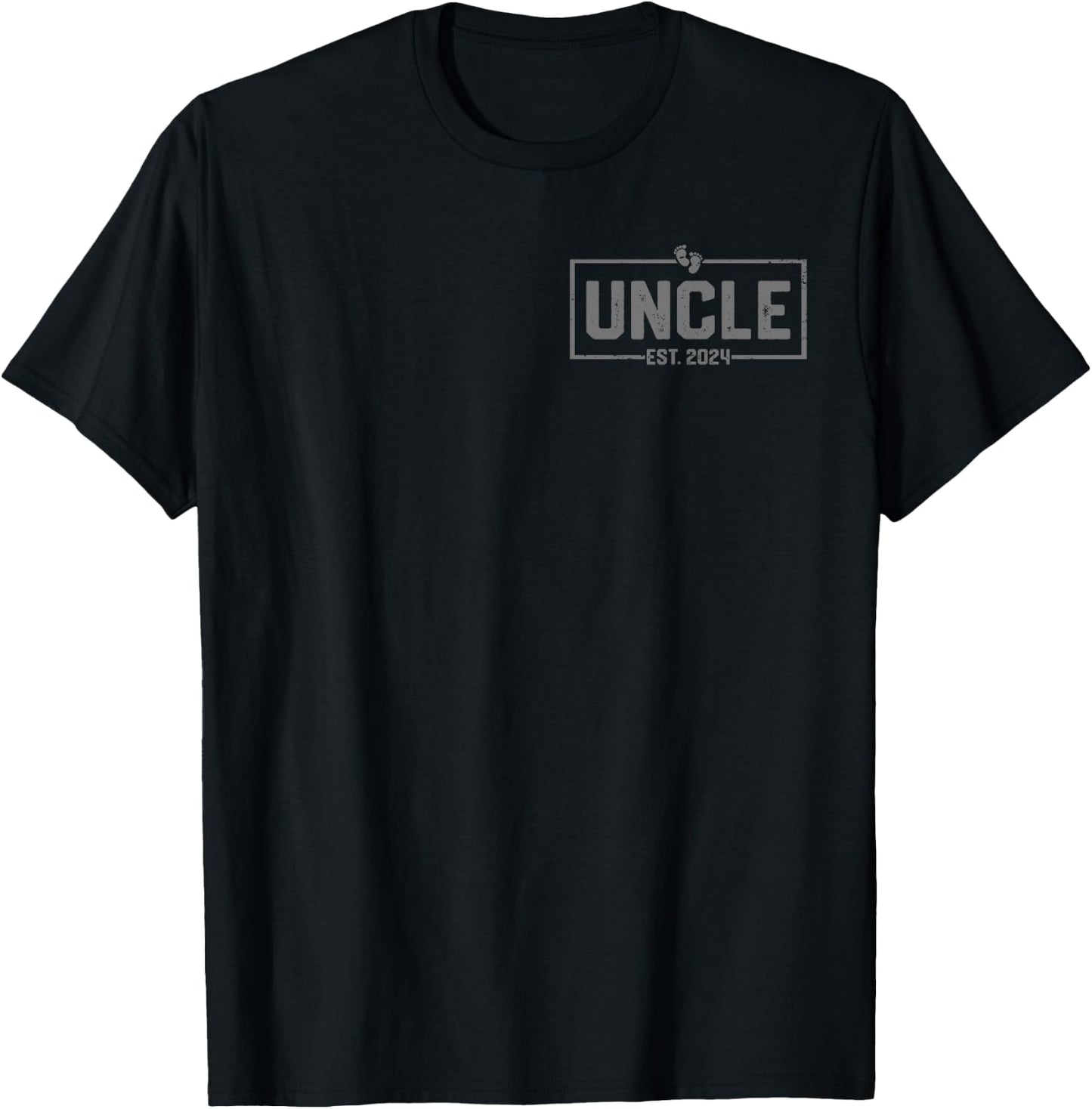 Ideal Fathers Day Outfits For Uncle Uncle Est. 2024 Uncle 2024 Logo New Uncle Fathers Day T-Shirt - T-Shirt | Black