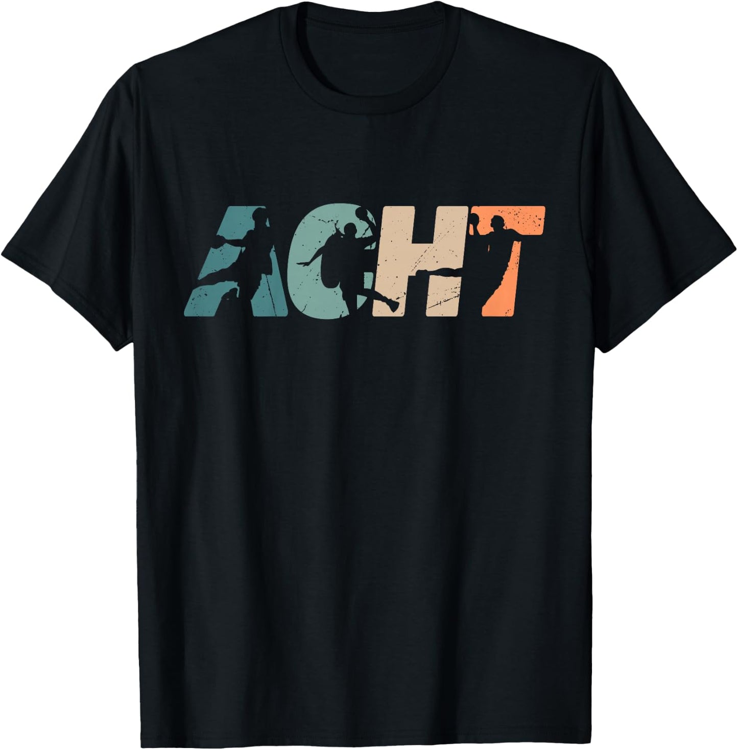 8. Geburtstag Retro Handball Fan Spieler 8 Jahre Junge T-Shirt - T-Shirt | Black