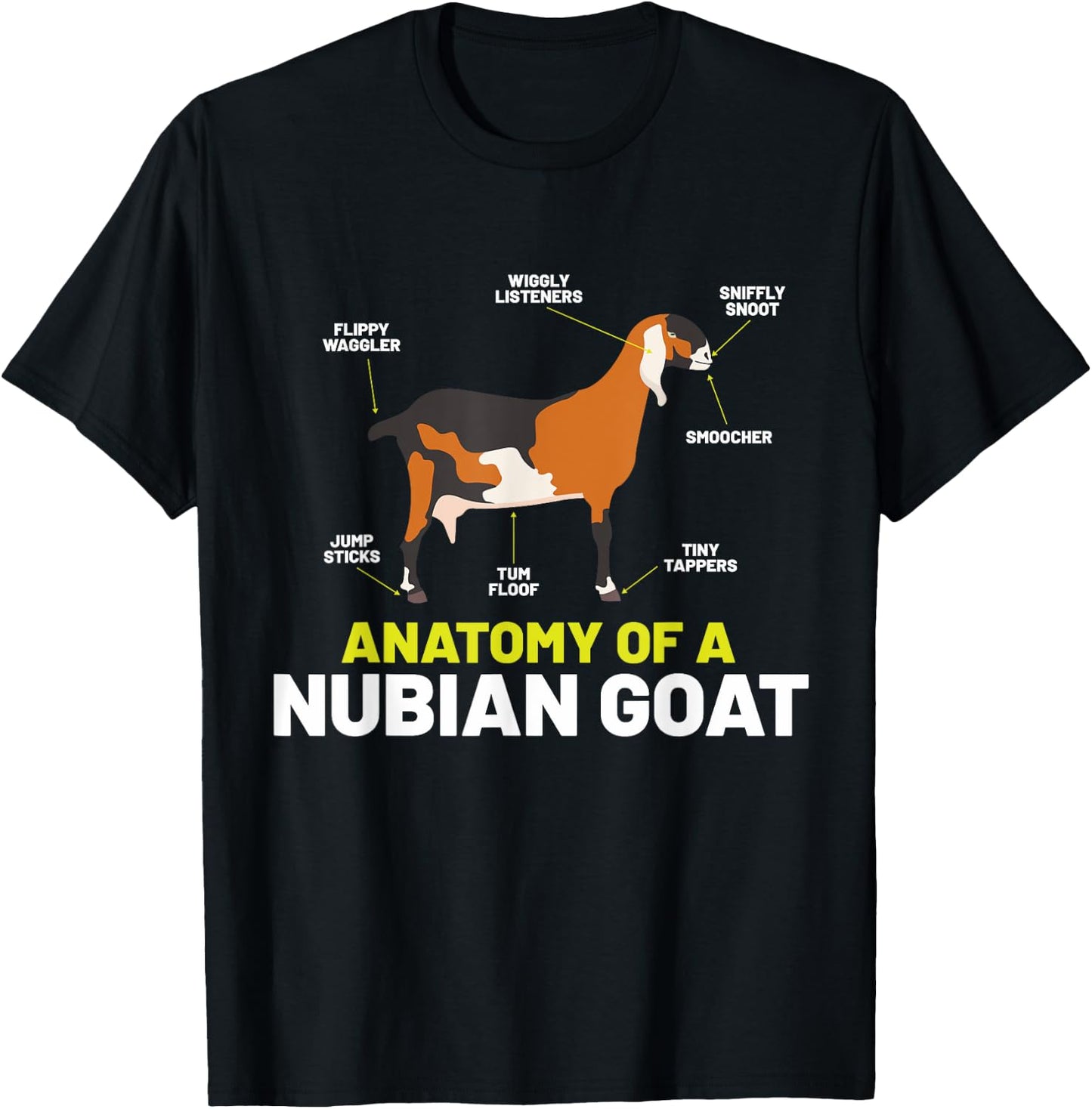 Goat Lovers Shirt Meme | Pet Animal Pun Funny Nubian Goat T-Shirt - T-Shirt | Black