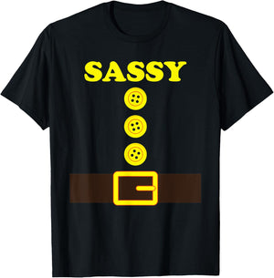 Sassy Dwarf Halloween Costume Color Group Matching Dwarf T-Shirt - T-Shirt | Black