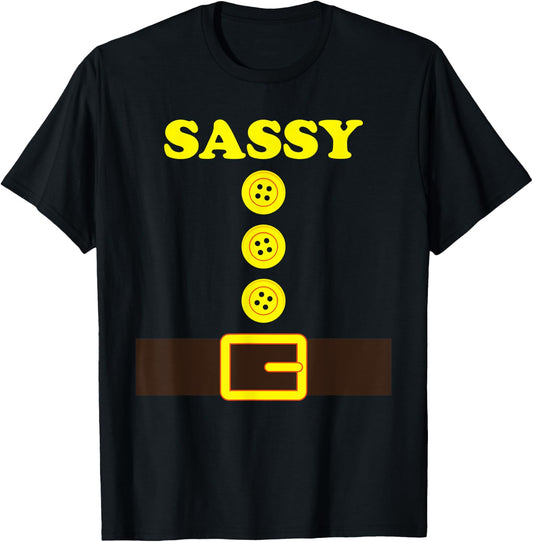 Sassy Dwarf Halloween Costume Color Group Matching Dwarf T-Shirt - T-Shirt | Black