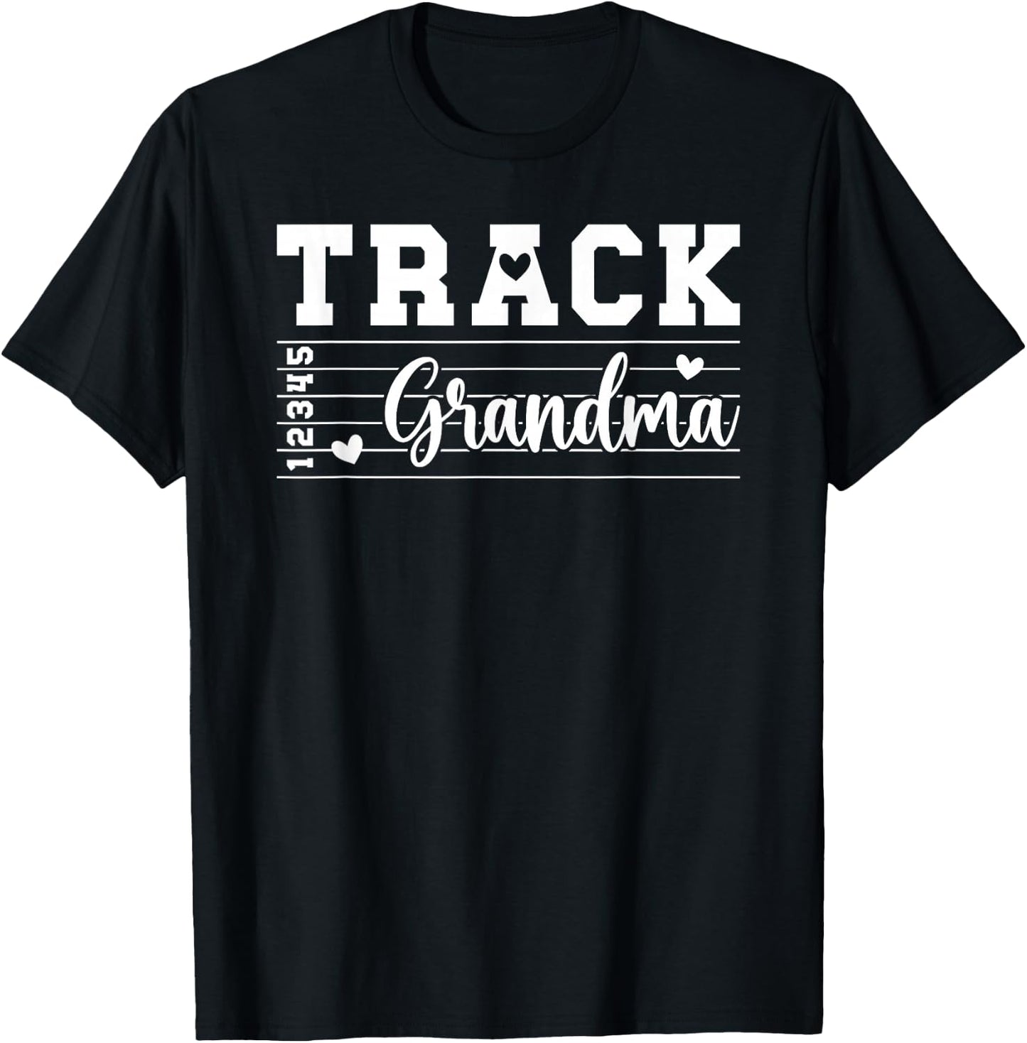 Track Grandma Of A Track And Field Athlete Grandma T-Shirt - T-Shirt | Black