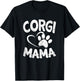 Welsh Corgi Mama Lover Dog Breeder Gifts Mom Pet T-Shirt - T-Shirt | Black