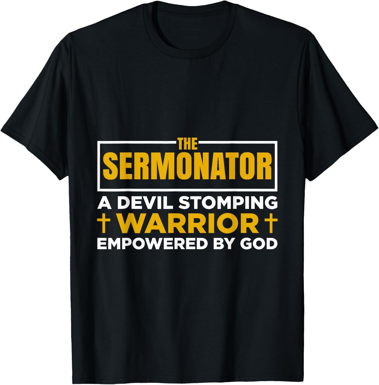 The Sermonator Funny Pastor Preacher Faith T-Shirt - T-Shirt | Black
