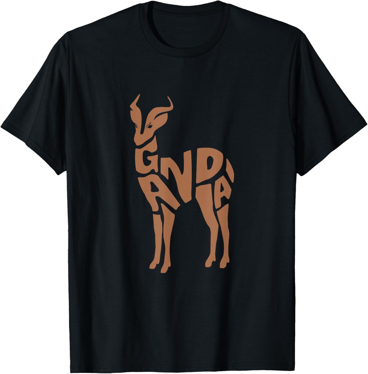 Ugandan Kob Uganda Word Art - Funny African Animal T-Shirt - T-Shirt | Black