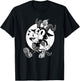 Atheist Satan Baphomet goat Retro Cartoon Black and White T-Shirt - T-Shirt | Black