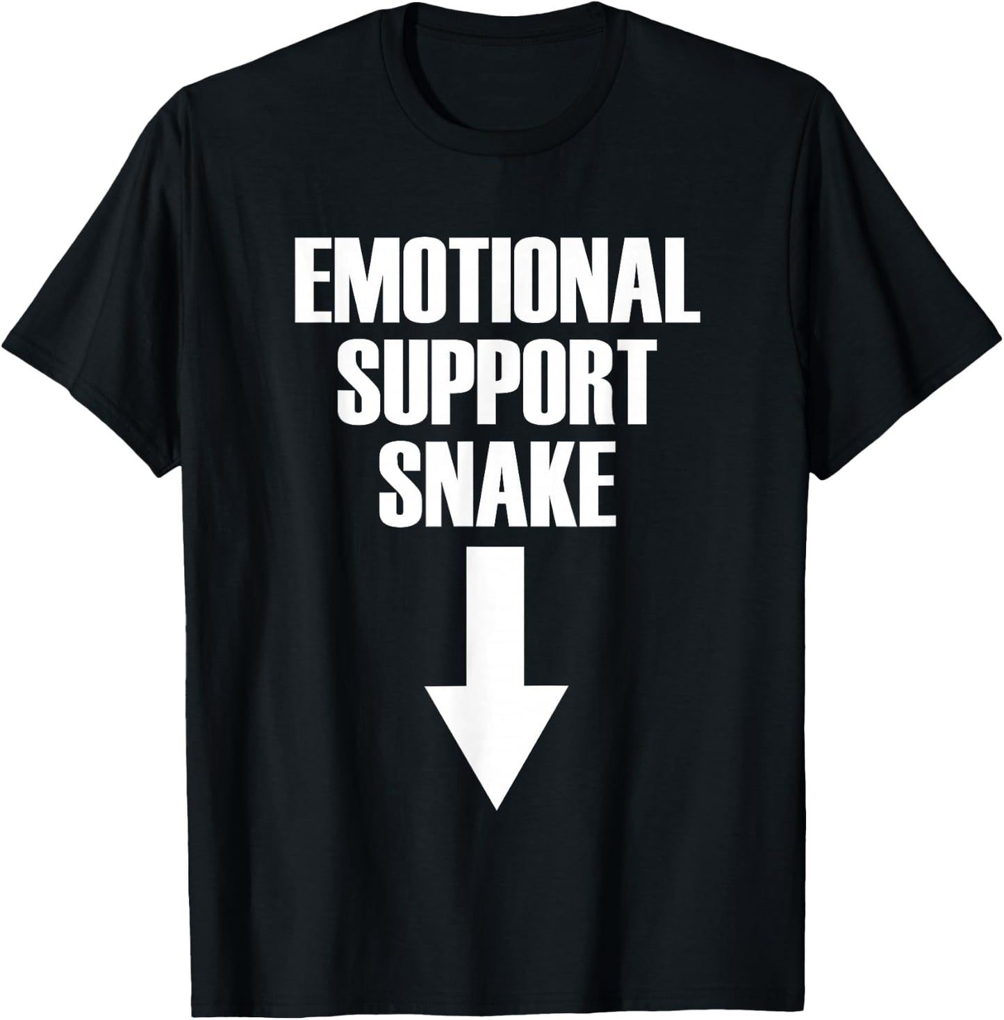 Emotional Support Snake Adult Humor Men's Gag Gift T-Shirt - T-Shirt | Black
