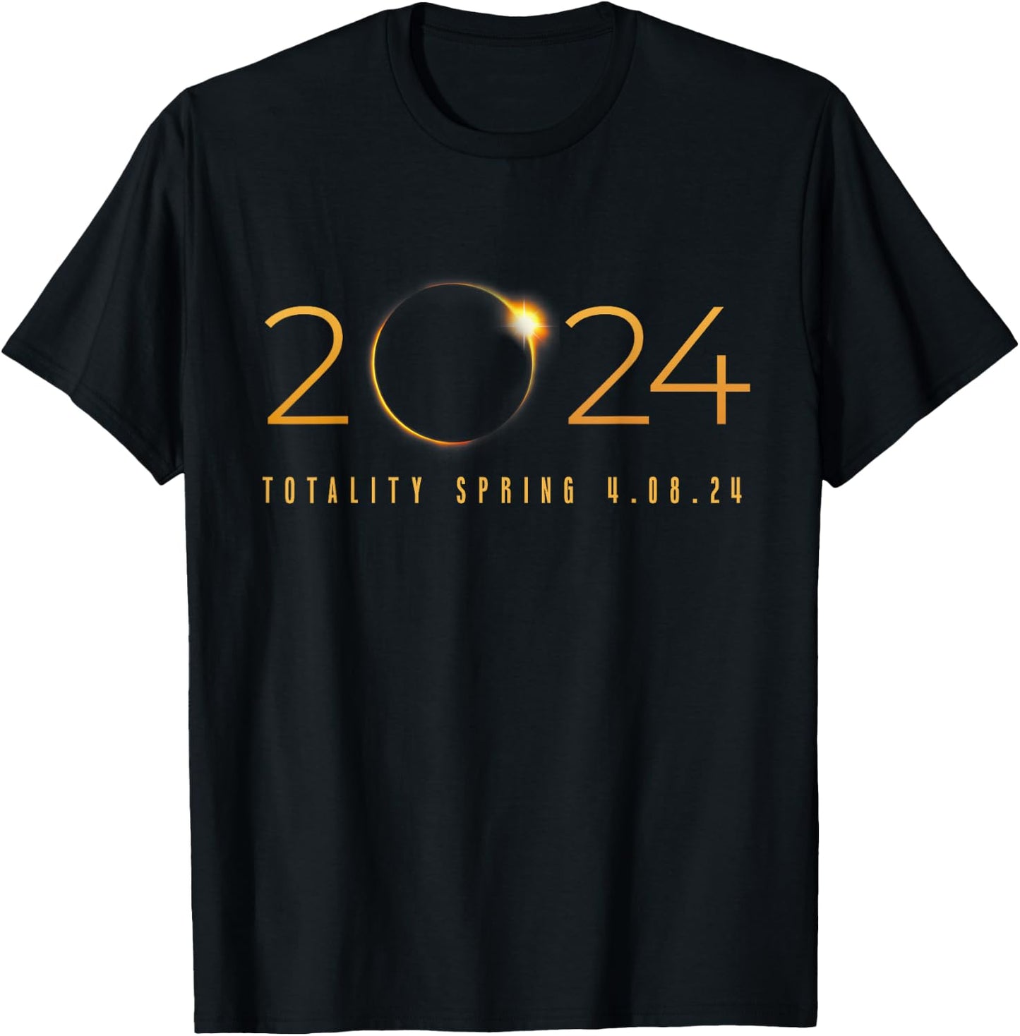 2024 Solar Eclipse American Totality Spring 4.08.24 T-Shirt - T-Shirt | Black