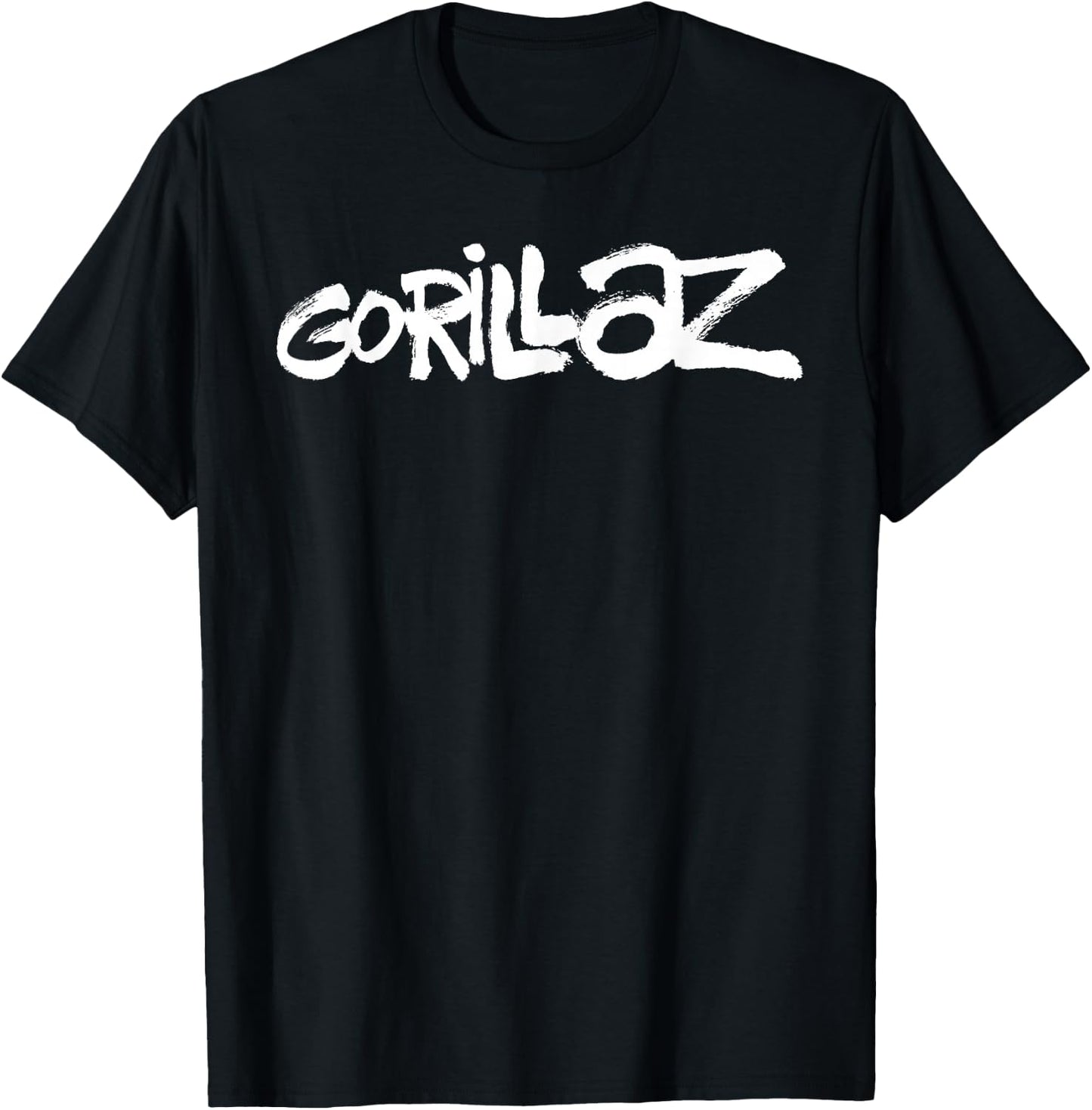 Gorillaz White Paint Brush Logo Small T-Shirt - T-Shirt | Black