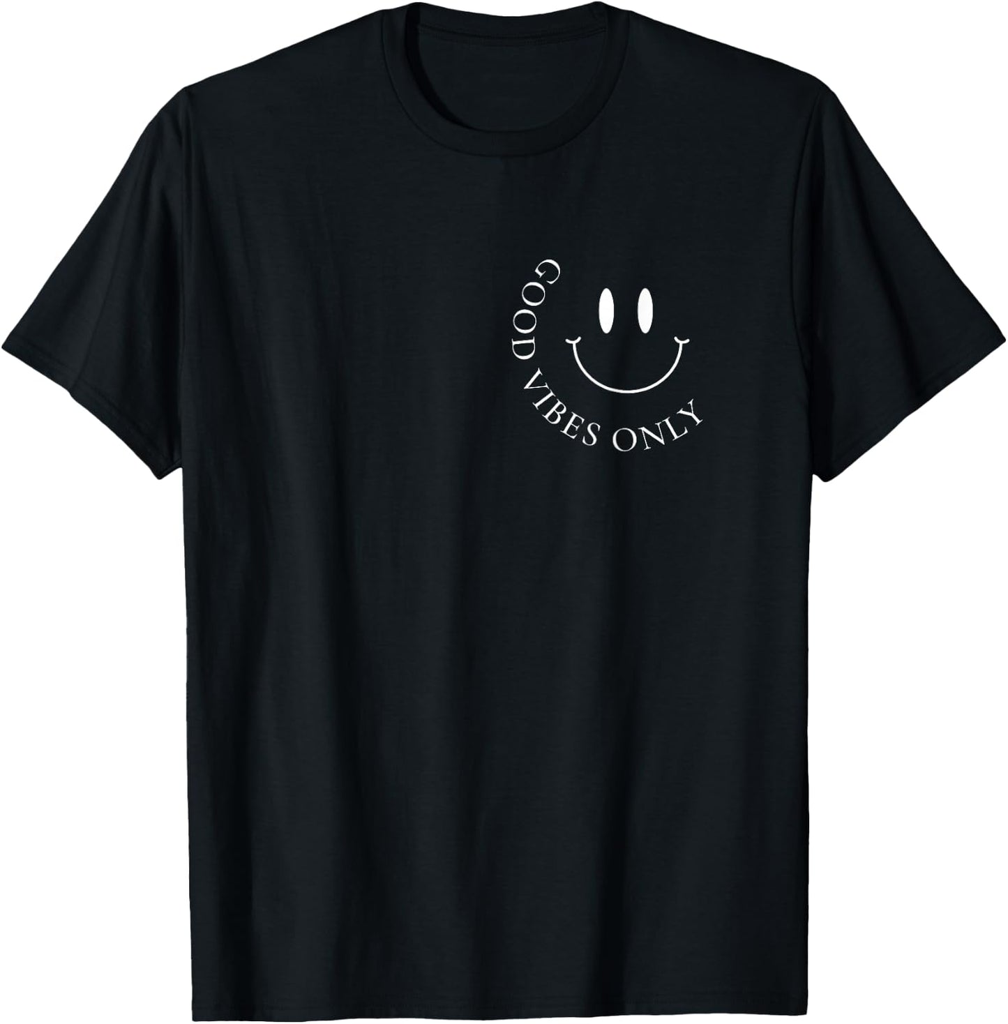 Good Vibes Only Good Energy Good People Peacelover T-Shirt - T-Shirt | Black