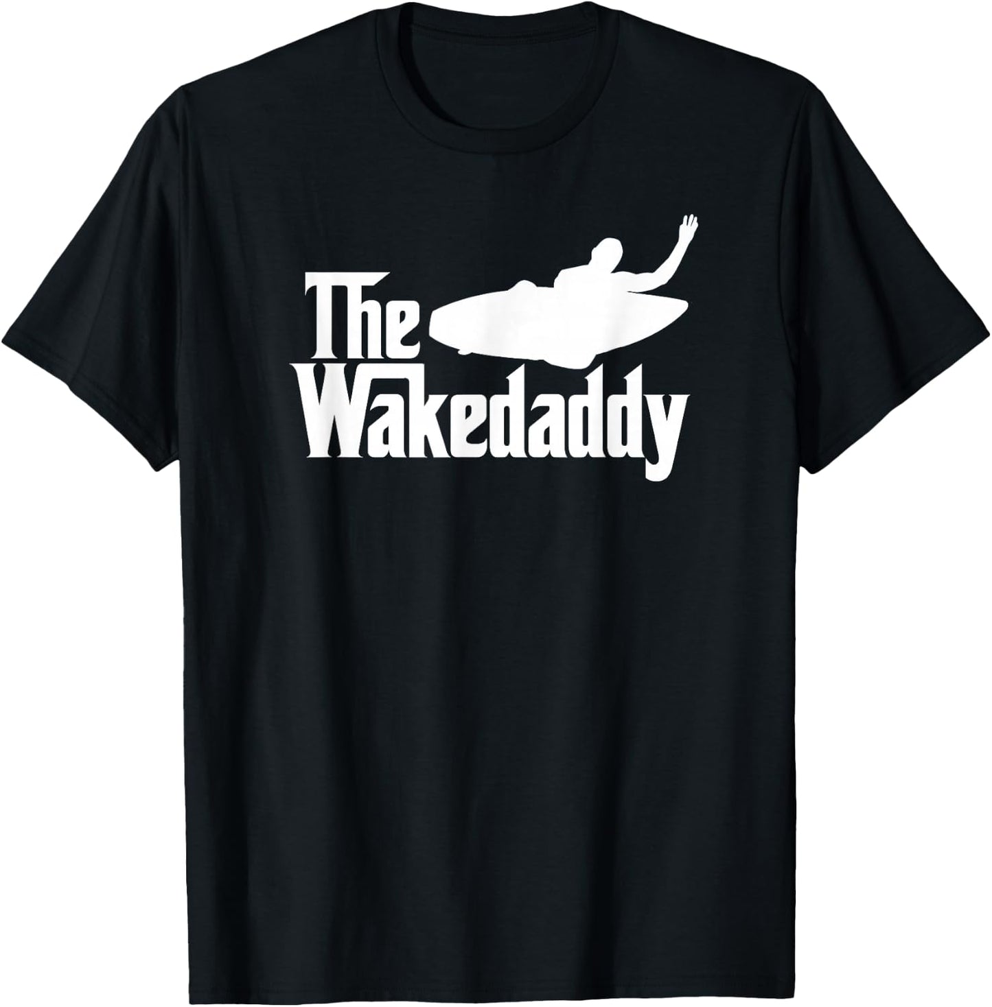 WAKEDADDY wakesurfing wake surf shirt for pro wakesurfer T-Shirt - T-Shirt | Black