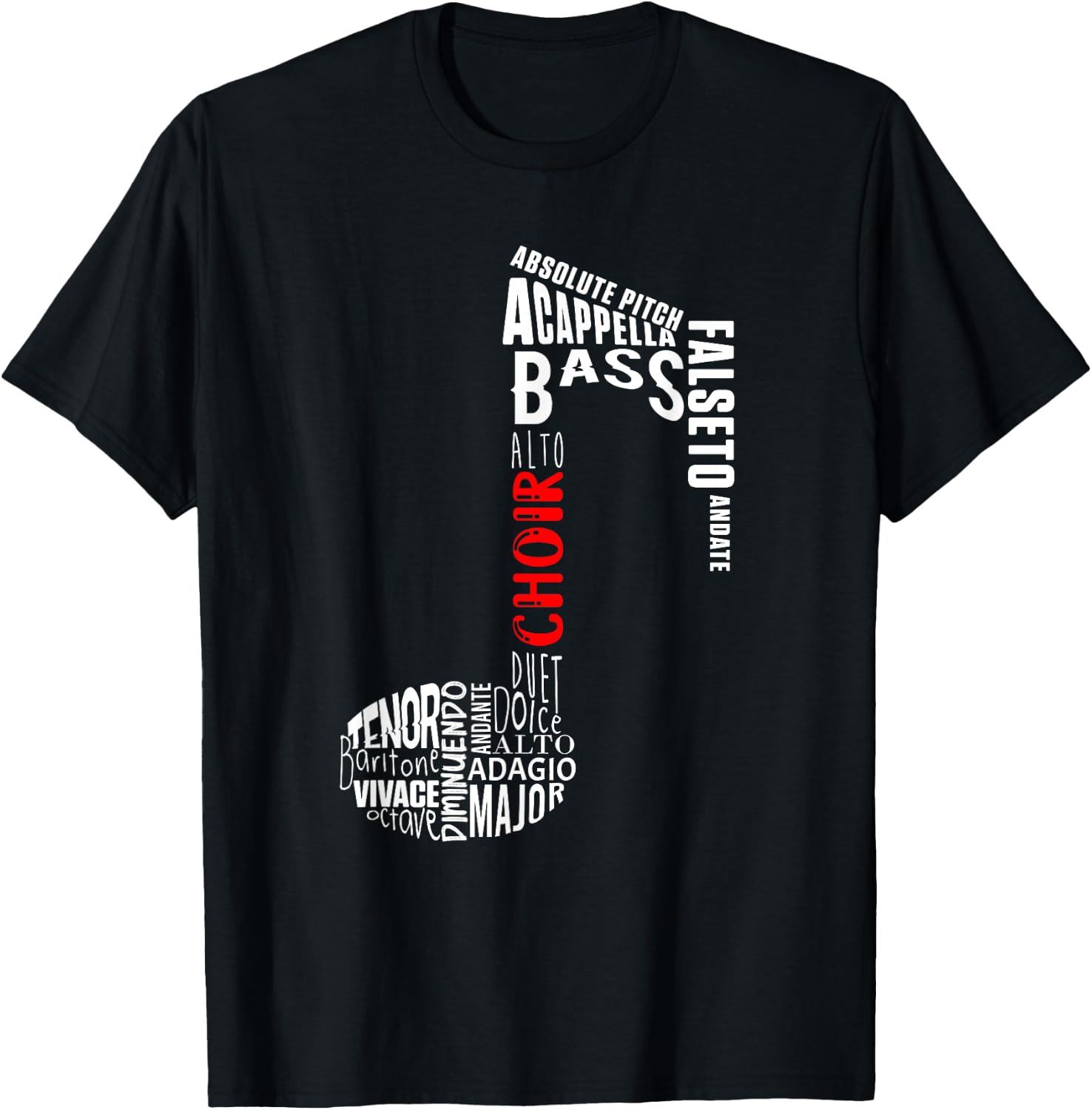 Musical Note Choir Music Singing Singer Viola Gift , Black, S T-Shirt - T-Shirt | Black