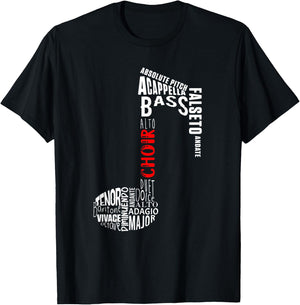 Musical Note Choir Music Singing Singer Viola Gift , Black, S T-Shirt - T-Shirt | Black