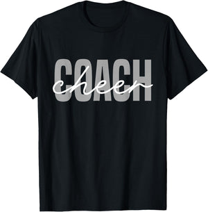 Cheer Coach Funny Design Cute Cheer Coach Cool Coaching T-Shirt - T-Shirt | Black
