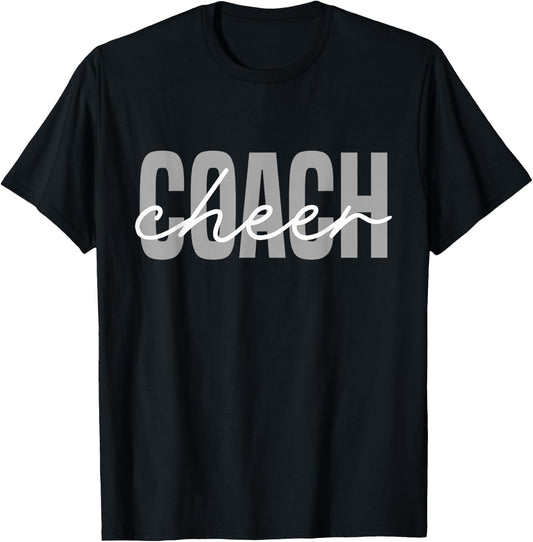 Cheer Coach Funny Design Cute Cheer Coach Cool Coaching T-Shirt - T-Shirt | Black