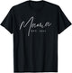 Mama Est 2024 Promoted to Mommy Mother's Day Mom 2024 T-Shirt - T-Shirt | Black