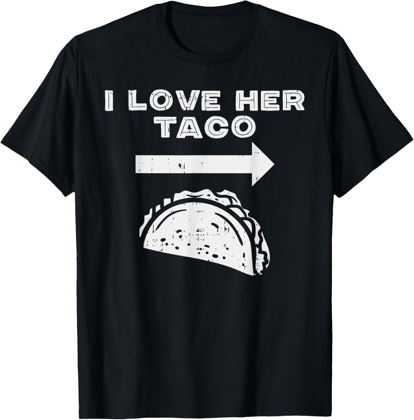 I Love Her Taco Matching Couple Cinco De Mayo Men Boyfriend T-Shirt - T-Shirt | Black
